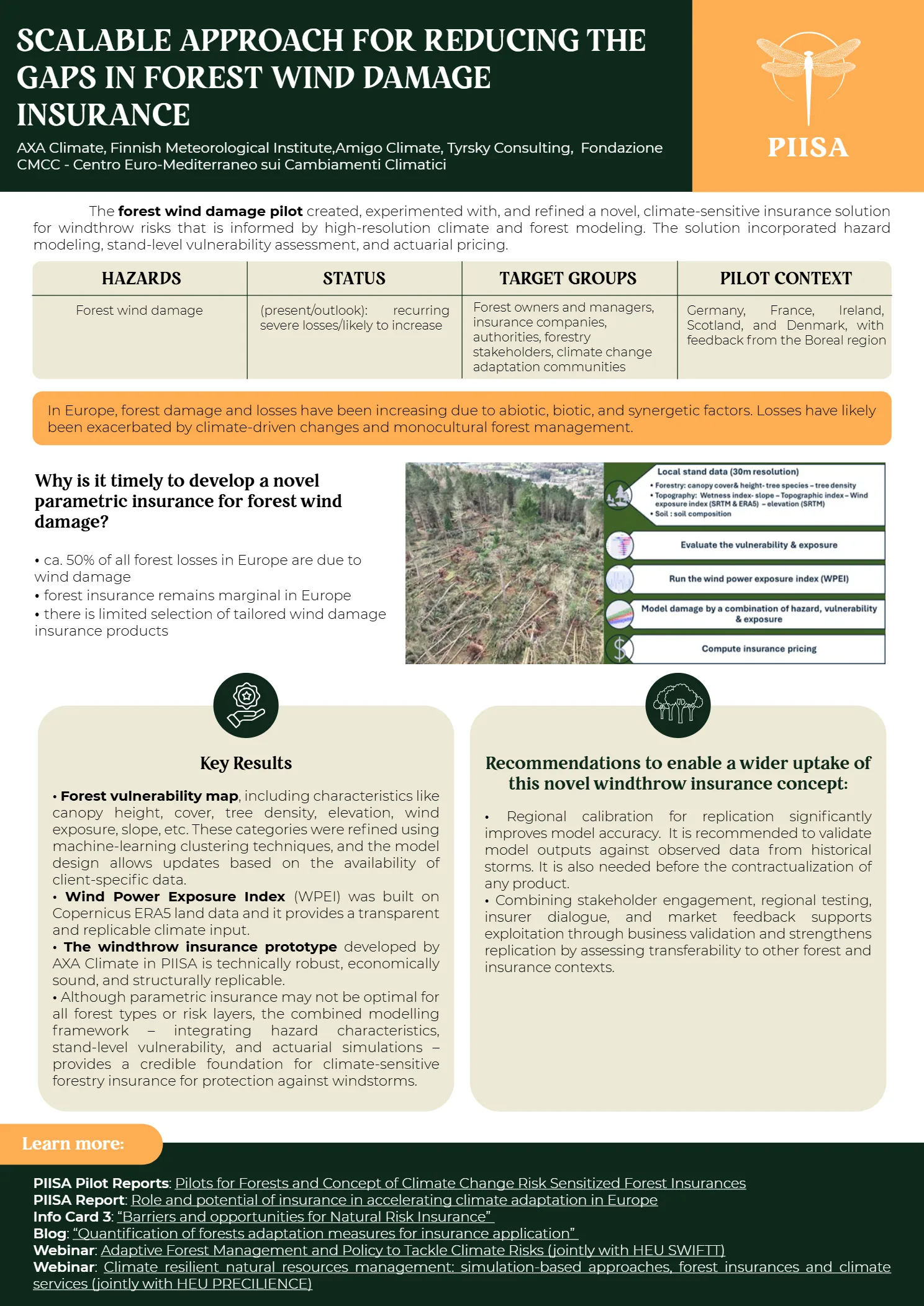 PIISA infographic - Forest Insurances - Wind Damage