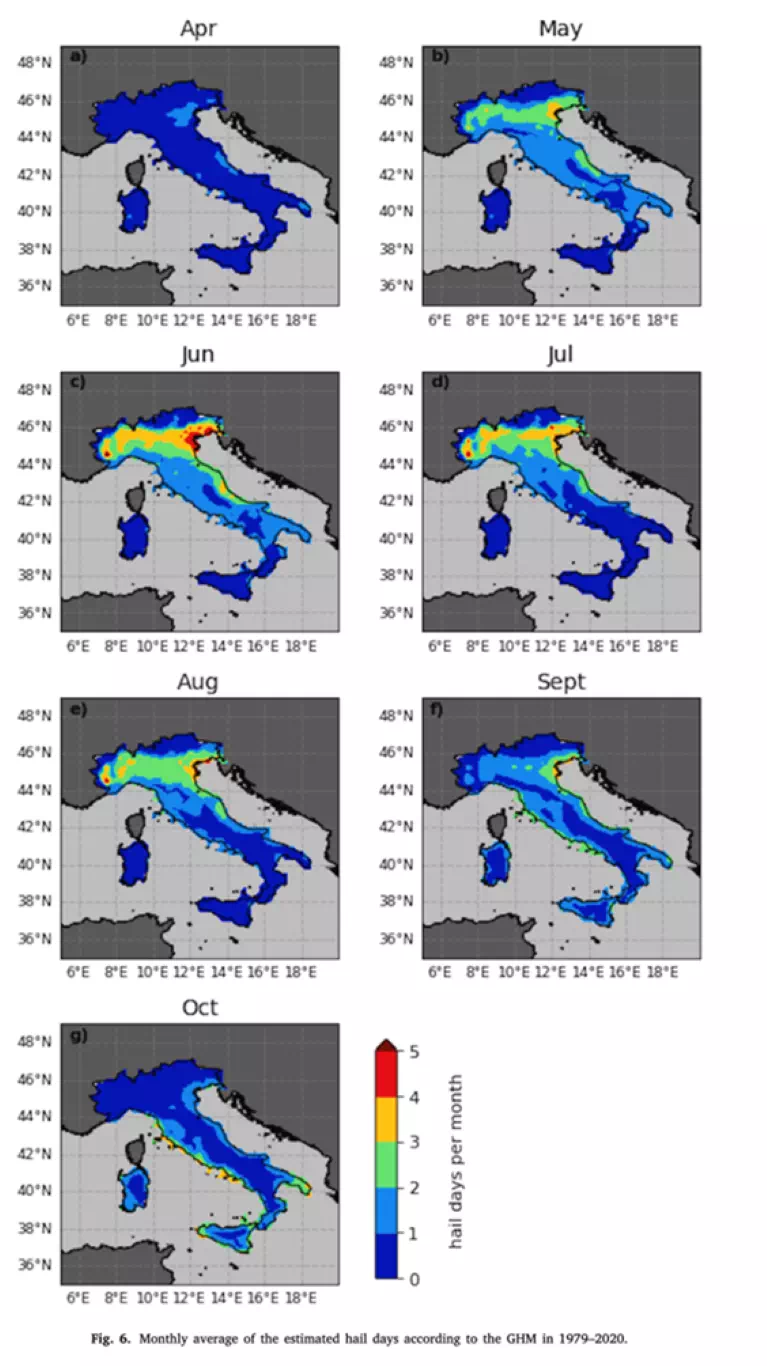 Hail index map